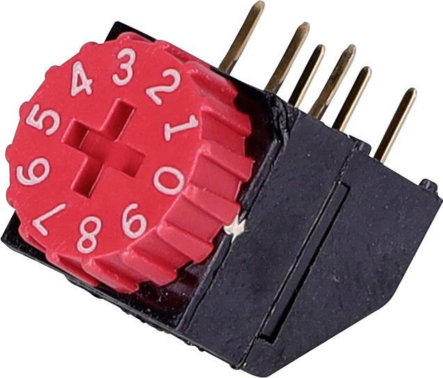 TE Connectivity 1-1825008-4 TE AMP Rotary DIP Switches 1 stuk(s) Package