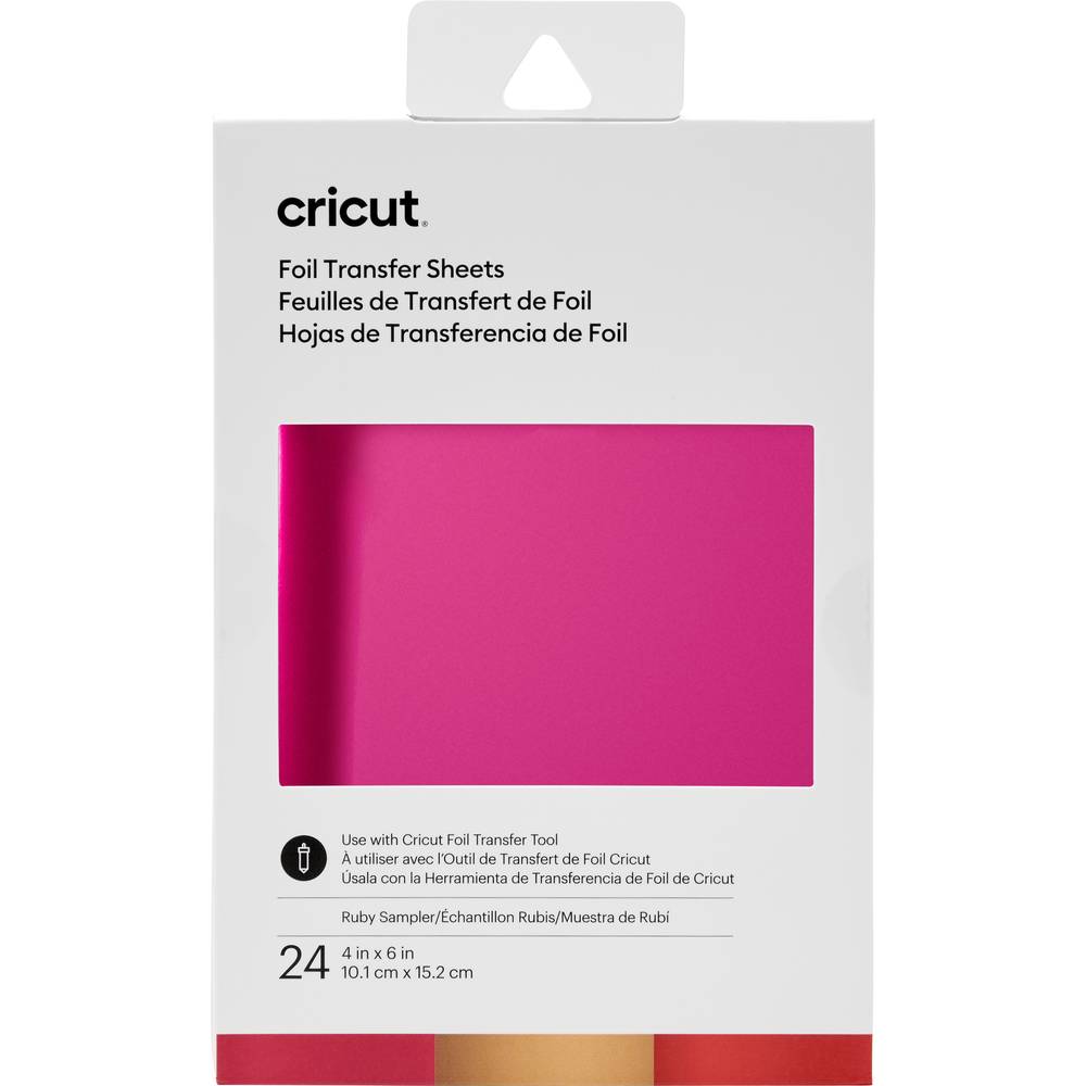 Cricut Transfer Foil Sheets Sampler 10x15cm 24 sheets (Ruby)