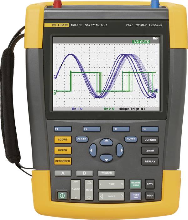 Fluke 190-062-III-S Handoscilloscoop  60 MHz 2-kanaals 625 MSa/s 30 kpts 8 Bit  1 set(s)