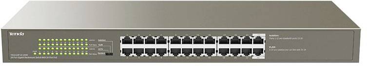 Tenda TEG1124P-24-250W TEG1124P-24-250W Netwerk switch 24 poorten 10 / 100 / 1000 MBit/s PoE-functie-0