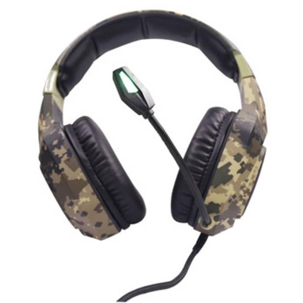 Berserker Gaming ARMY THOR Over Ear headset Gamen Kabel Stereo Zwart, Groen Volumeregeling