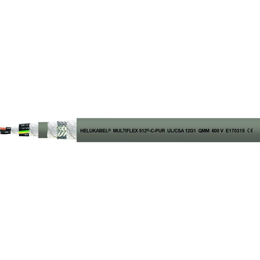 Helukabel 21681 Geleiderkettingkabel M-FLEX 512-C-PUR UL 4 G 2.50 mm² Grijs 100 m