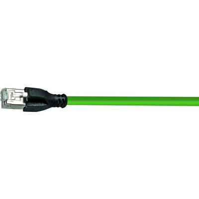 Groen Ethernet-kabel met RJ45-connector, geschikt voor netwerkverbindingen.