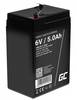 Green Cell Green Cell AGM11 batteria UPS Acido piombo [VRLA] 6 V 5 Ah (Green Cell AGM VRLA Loodaccu 6 V 5 Ah Loodgel (b x h x d) 70 x 107 x 47 mm Kabelschoen 4.8 mm Cyclusbestendig, Onderhoudsvrij