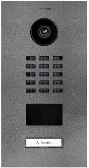 DoorBird D2101V Buitenunit voor Video-deurintercom via WiFi LAN RVS, IJzermica (zijdemat)