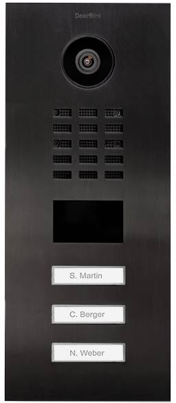 DoorBird D2103V Buitenunit voor Video-deurintercom via WiFi LAN RVS V2A (geborsteld), Titaanlook