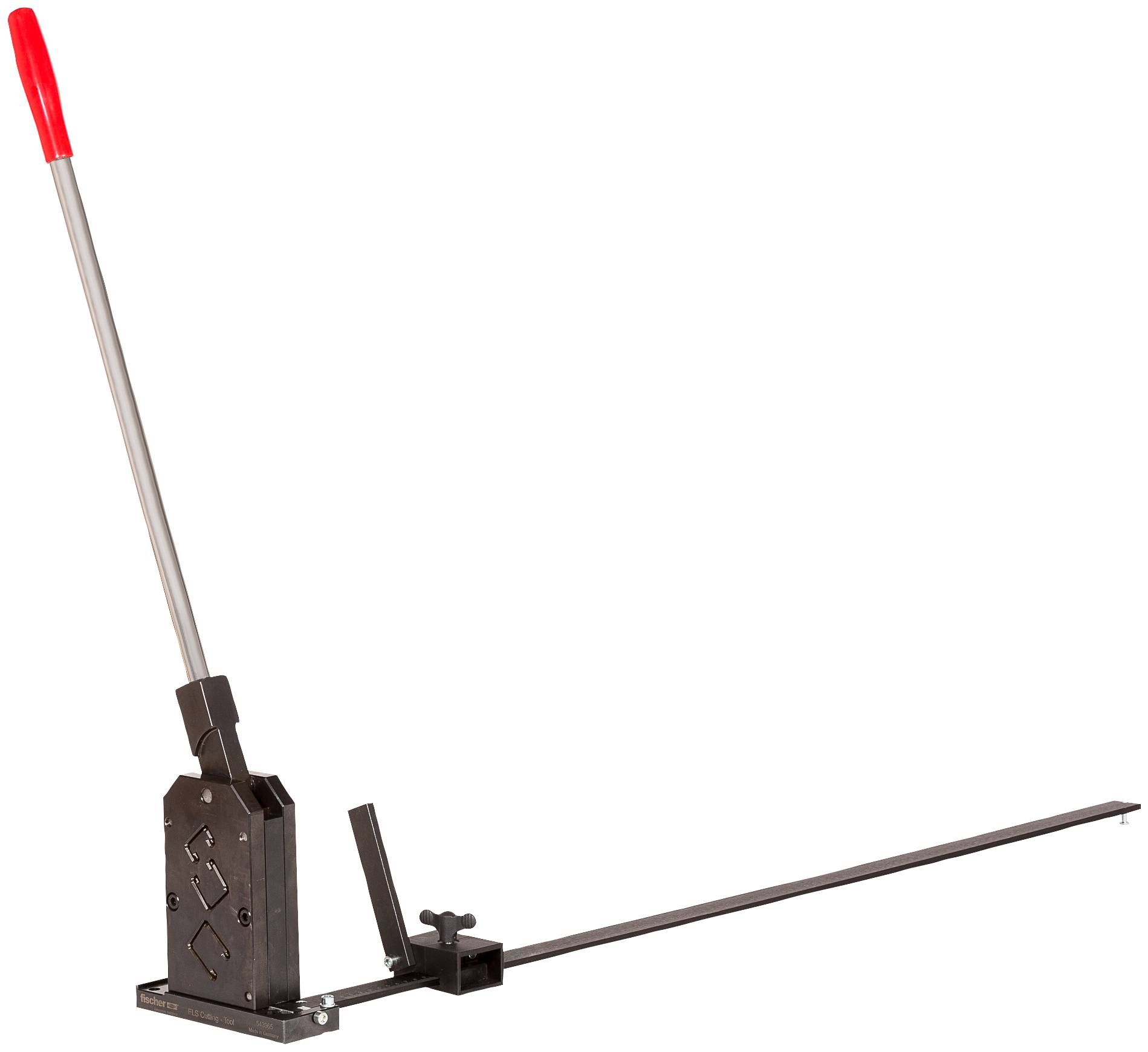 Handmatig metalen hefboomgereedschap met een lange handgreep en verlengde staaf, getoond geïsoleerd op een witte achtergrond.