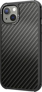 Black Rock Robust Real Carbon Cover Apple iPhone 13 Zwart