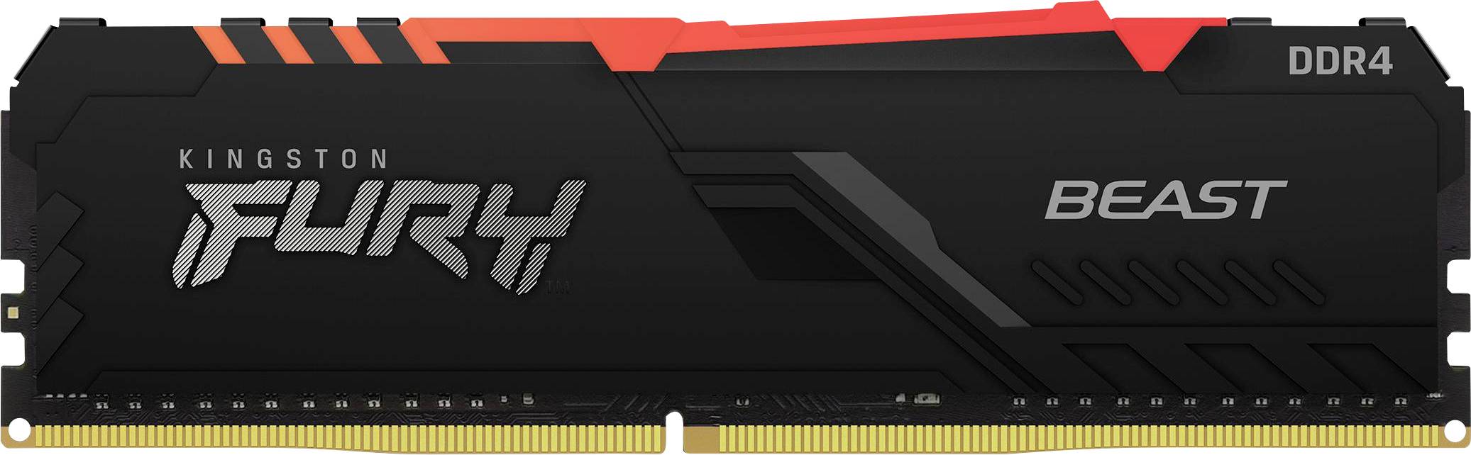 Kingston FURY Beast RGB Werkgeheugenset voor PC DDR4 16 GB 2 x 8 GB 3000 MHz 288-pins DIMM CL15 KF430C15BBAK2/16