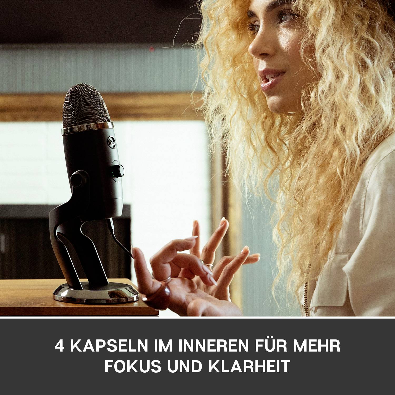 Statief PC-microfoon Blue Microphones Yeti X Zendmethode:Kabelgebonden, USB-4