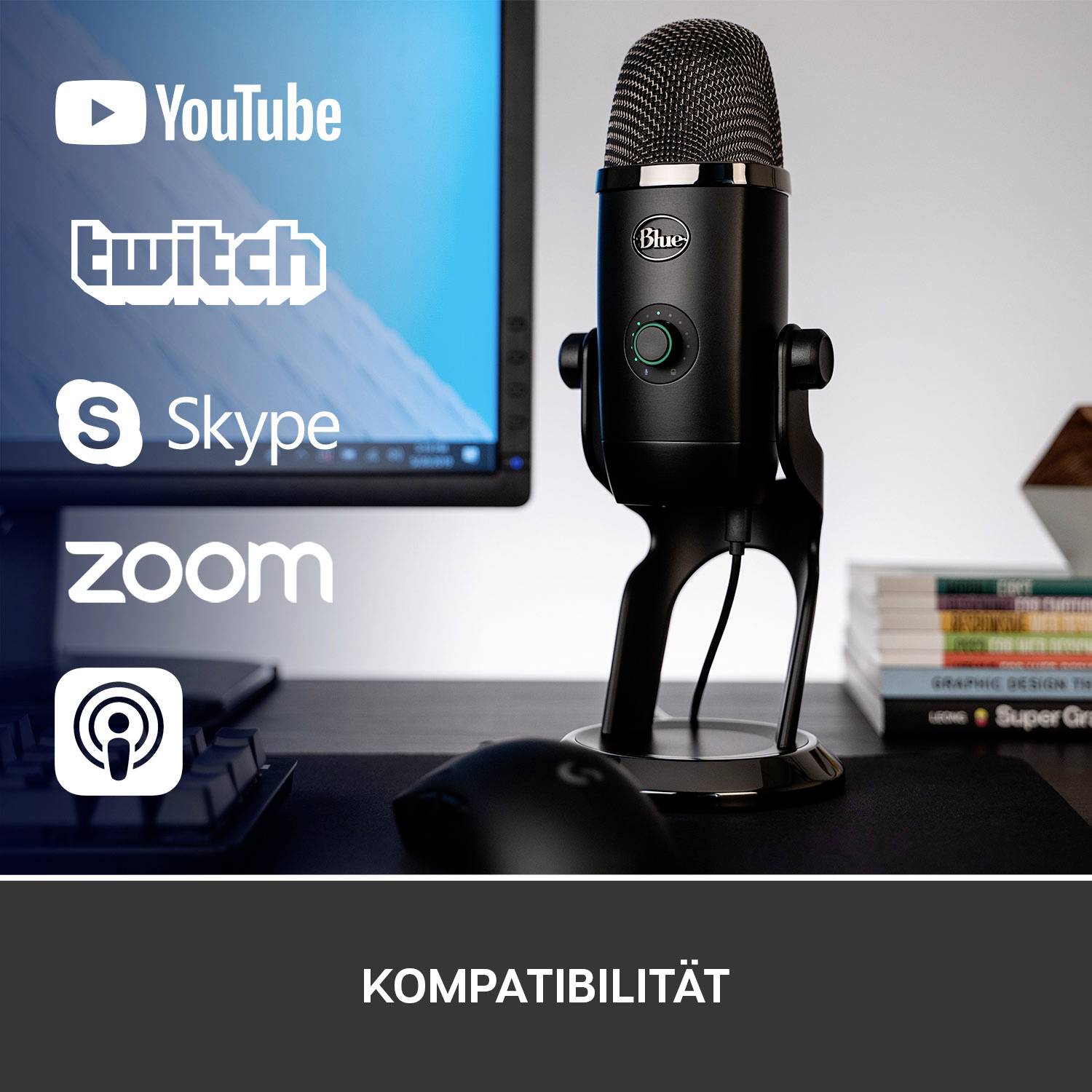 Statief PC-microfoon Blue Microphones Yeti X Zendmethode:Kabelgebonden, USB-11