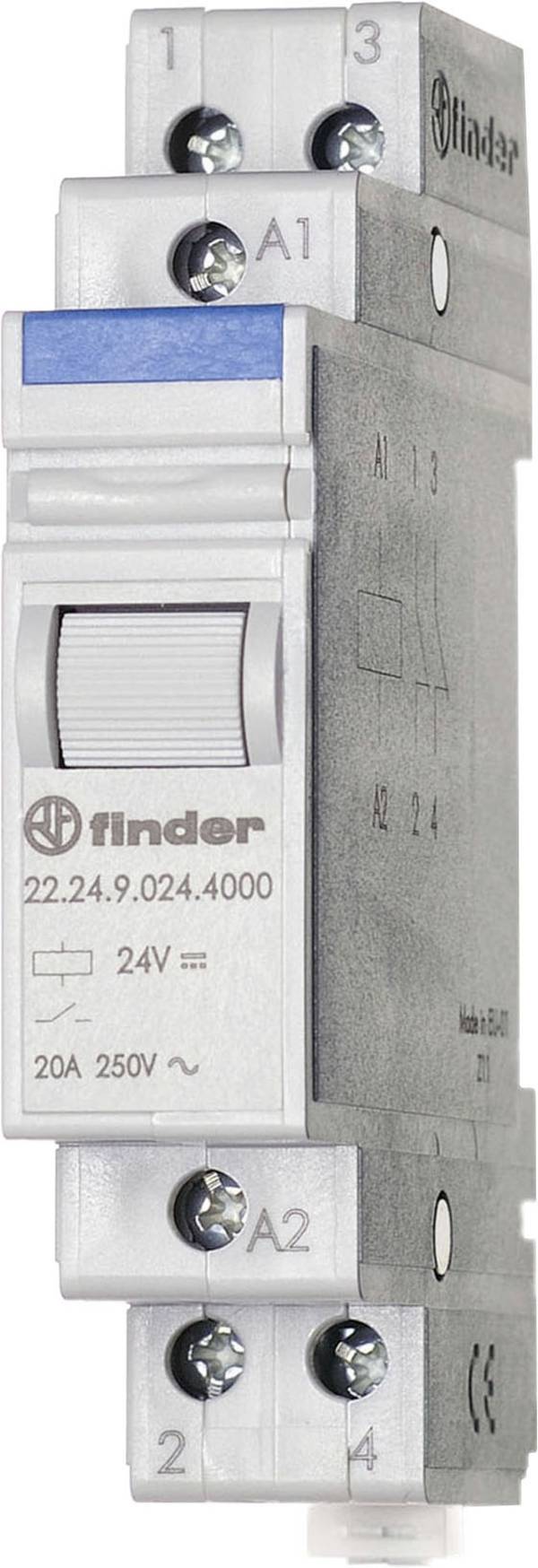 Finder 22.24.9.024.4000 Industrieel relais  Schakelstroom (max.): 20 A 2x NC Piece 1 stuk(s)