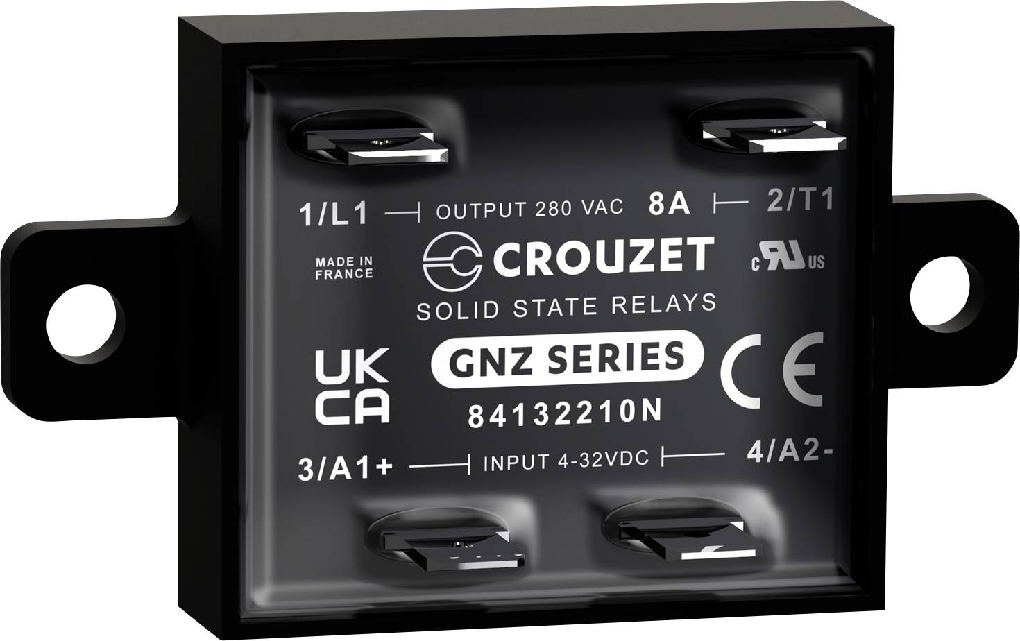 Crouzet Halfgeleiderrelais 84132210N 8 A Schakelspanning (max.): 280 V/AC Speciale nuldoorgang 1 stuk(s)