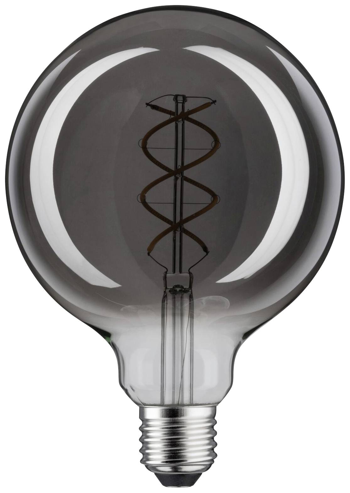 Gloeilamp met een spiraalvormig filament aan de binnenkant dat doet denken aan een DNA-helix.