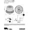 'LIGHTsignaal LED', OSRAM signaallicht, Rond, 148mm basis, 68mm hoogte. Aansluitdiagram toont 12V/24V voeding, schakelaar, optioneel 5A zekering.