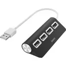 Hama 00200119 USB-hub 4 poorten USB-A USB 2.0 480 MBit/s Zwart