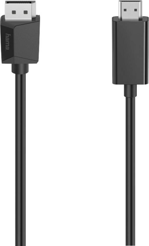 Hama DisplayPort / HDMI Adapterkabel DisplayPort-stekker, HDMI-A-stekker 1.50 m Zwart 00200712 DisplayPort-kabel