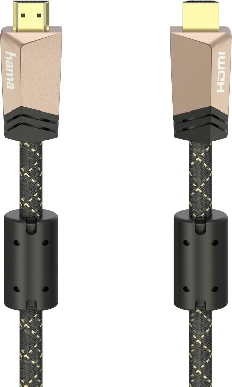Hama 00205025 HDMI-kabel HDMI Aansluitkabel HDMI-A-stekker, HDMI-A-stekker 1.50 m Bruin 4K UHD