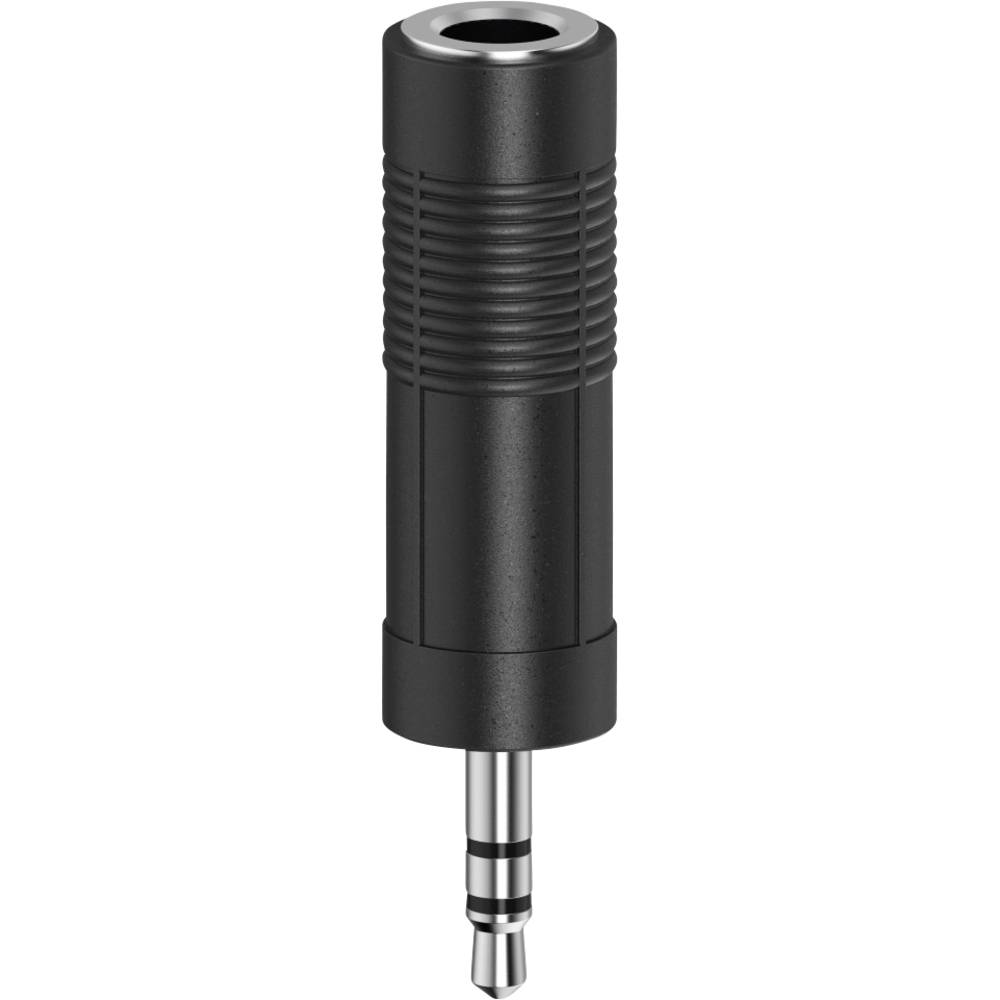 Hama 00205196 Jackplug Audio Adapter [1x Jackplug female 6,3 mm - 1x Jackplug male 3,5 mm] Zwart