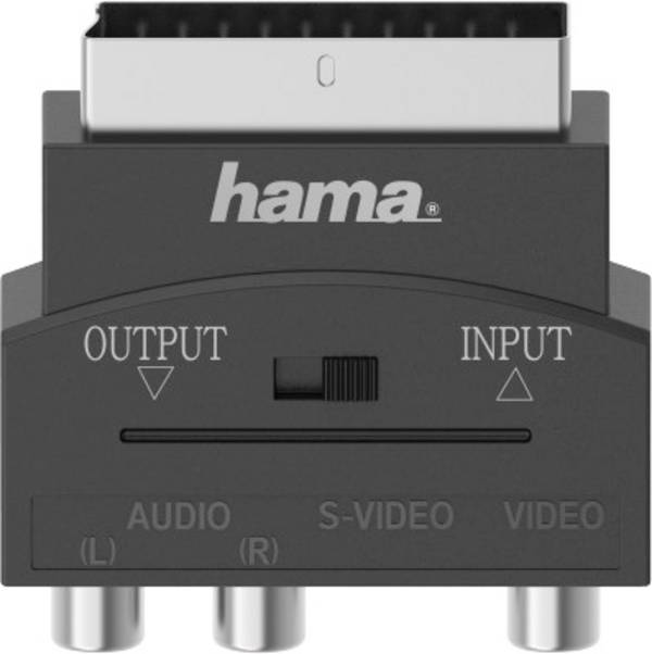 Hama S-Video / Cinch AV Adapter [1x S-video bus - 3x Cinch-koppeling]  Zwart