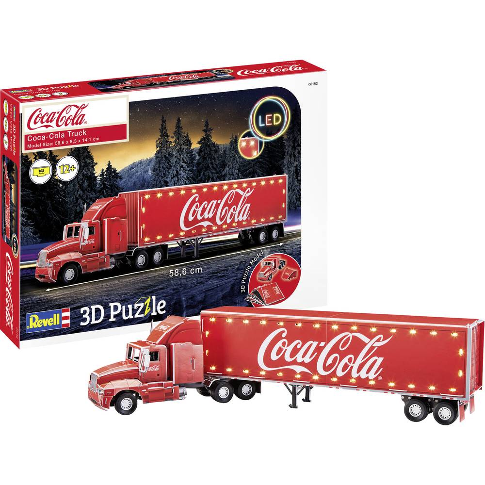 Image of Puzzle 3D Revell 00152 RV 3D-Puzzle Coca-Cola Truck - LED Edition