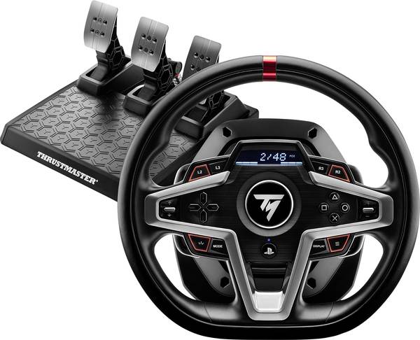 Thrustmaster T248P FF Wheel (PS5/PC) Stuurwiel  PC, PlayStation 4, PlayStation 5 Zwart, Zilver Incl. pedaal