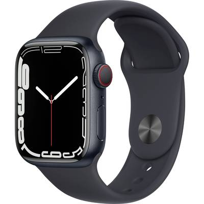 Apple Watch Series 7 GPS + Cellular 41 mm Aluminium kast Middernacht Sportband Middernacht  