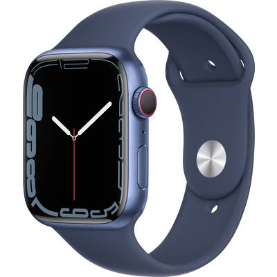 Apple Watch Series 7 GPS + Cellular 45 mm Aluminium kast Blauw Sportband Abyss blauw  