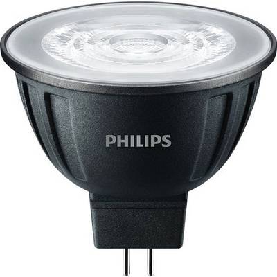Een Philips LED-lamp met GU5.3-fitting, geschikt voor energiezuinige verlichting in woonomgevingen.
