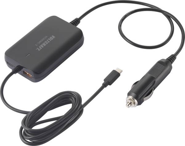 VOLTCRAFT VC100WC-3 USB-oplader 100 W 1x USB-A, 2x USB-C USB PD Zwart Auto USB Power Delivery (USB-PD)