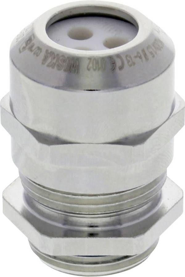 Wiska 10110038 Wartel Slagvast, Met trekontlasting, Met dichting M20 Messing (vernikkeld) Natuur 50 stuk(s)