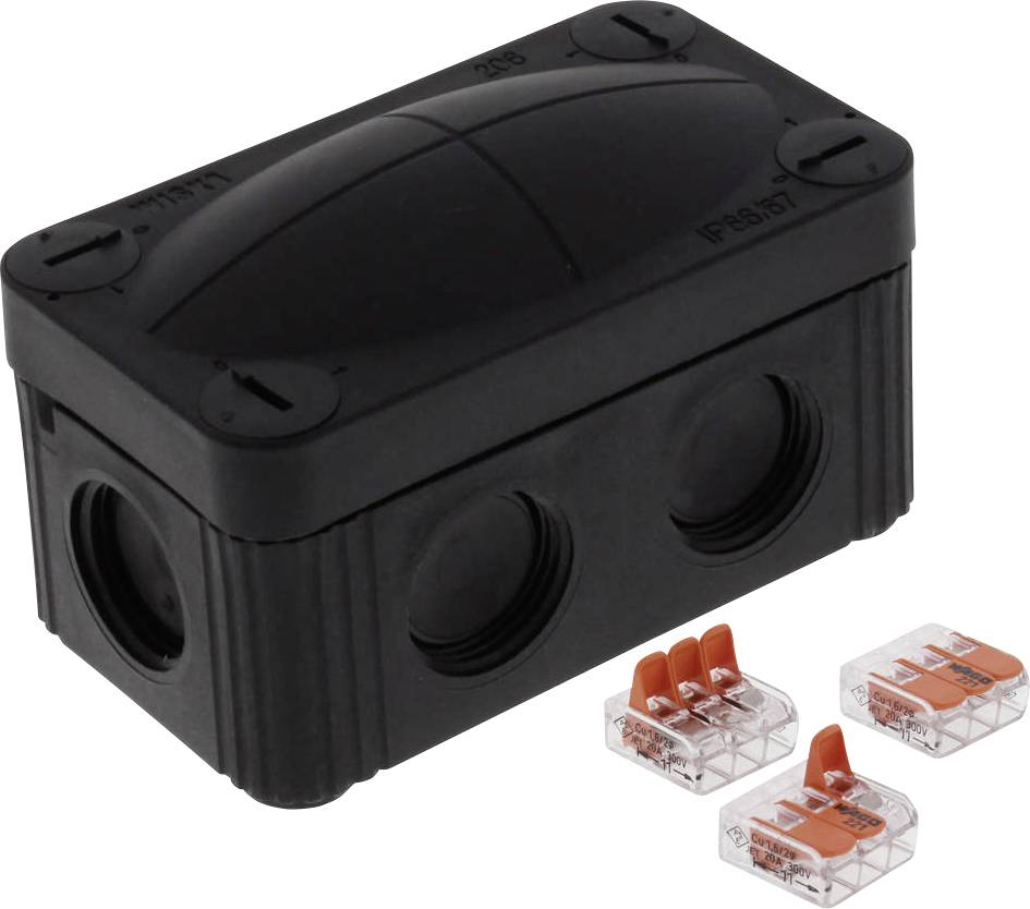 Wiska 10109900 Aftakkast (l x b x h) 85 x 49 x 51 mm Zwart IP66/IP67 10 stuk(s)