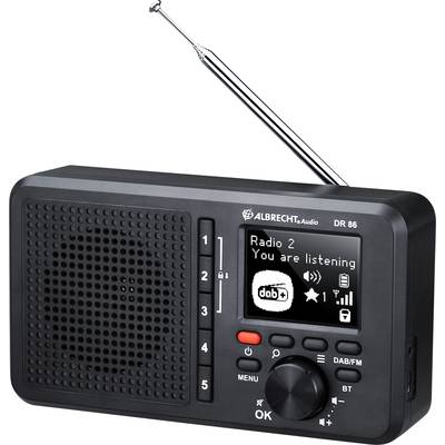 Albrecht DR 86 Radio DAB+, VHF (FM)  Oplaadbaar Zwart