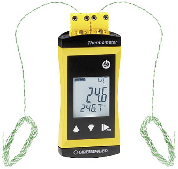 Greisinger G1202-GTF300 2-kanaals alarmthermometer  -65 - +1200 °C Sensortype K Binnen enkele seconden
