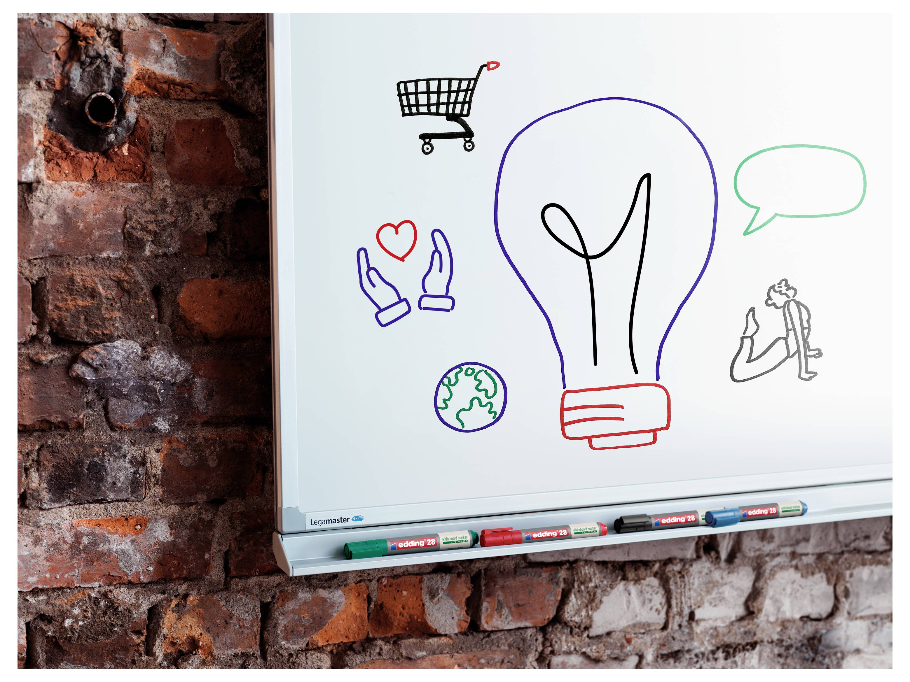 Edding 28 4-28-4 Whiteboardmarkerset Blauw, Groen, Rood, Zwart 4 stuk(s)-2