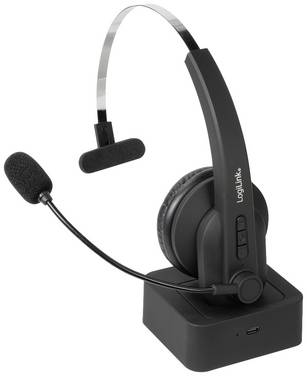 LogiLink BT0059 On Ear headset  Bluetooth Mono Zwart Ruisonderdrukking (microfoon) Mono Telefoon