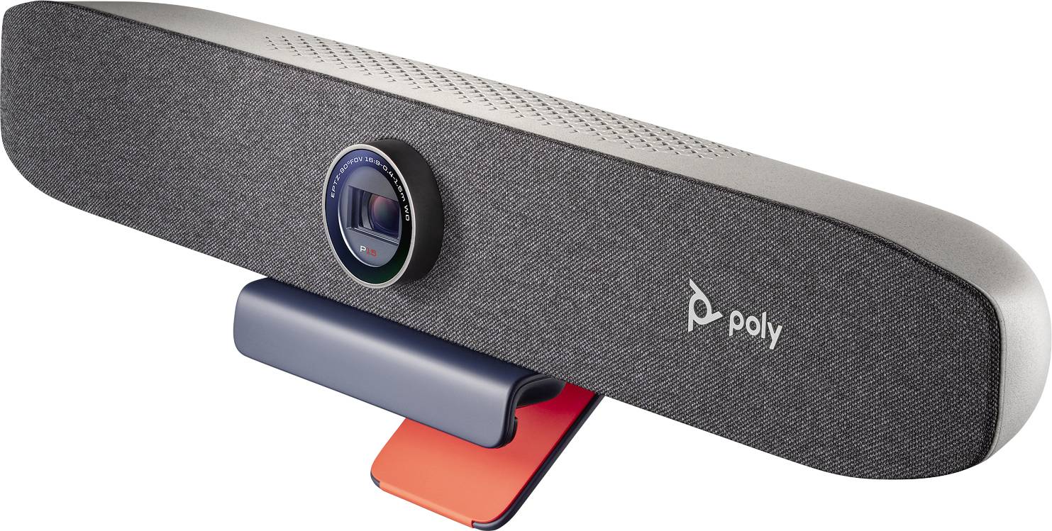 Poly Studio P15 - Gepersonaliseerde videovergaderingssysteem - 4K Ultra HD - 90° - 4x - Zwart - Grijs-0