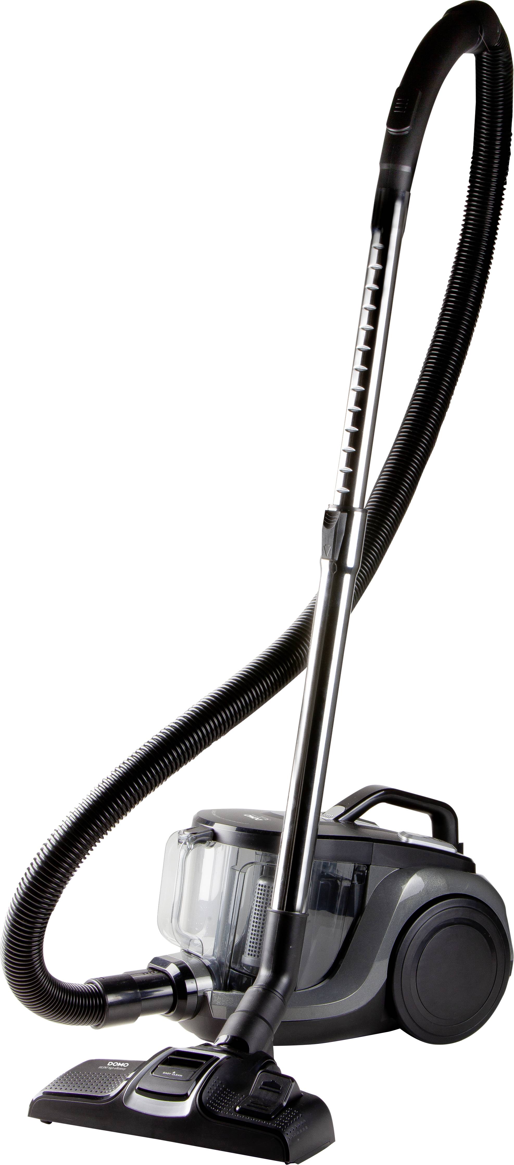 Een zwarte, snoerloze stofzuiger met een lange zuigbuis en grote vloermondstuk, ideaal voor het schoonmaken van vloeren.