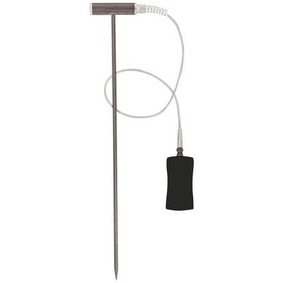 Lange thermometer met T-handgreep en kabelaansluiting voor nauwkeurige temperatuurmetingen in verschillende omgevingen.