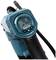 Digitale bandenspanningsmeter van Makita met rond display, toont '0 PSI' en '36.0'. Apparaat in blauw en zwart met bedieningsknoppen.