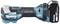 Draadloos multifunctioneel gereedschap van Makita in zwart-blauw met een Starlock Max-systeem en 18V lithium-ion accu.