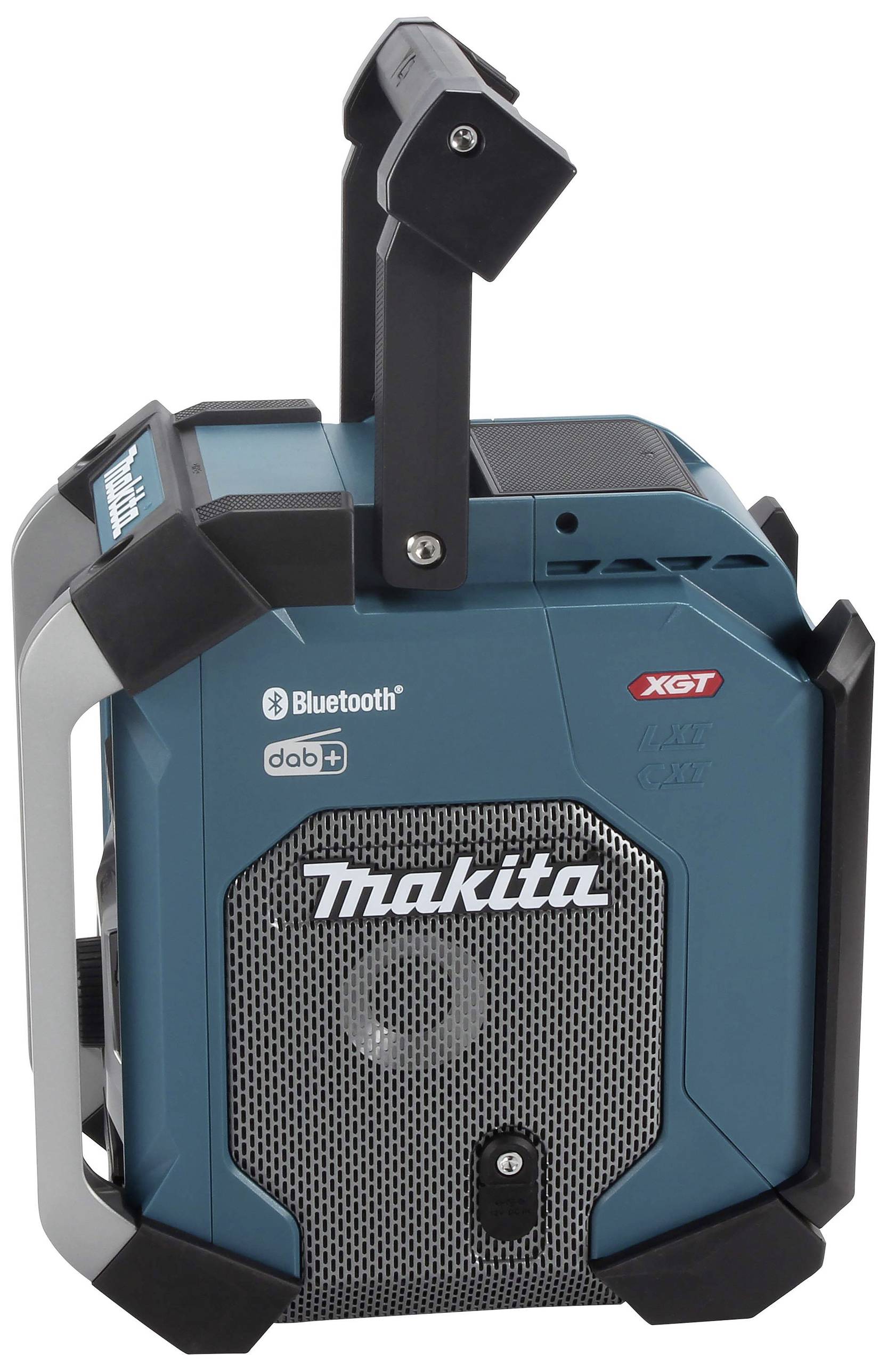 Draagbare Makita-radio met Bluetooth, DAB+ en robuust design. Geschikt voor bouwplaatsen en werkplaatsen.