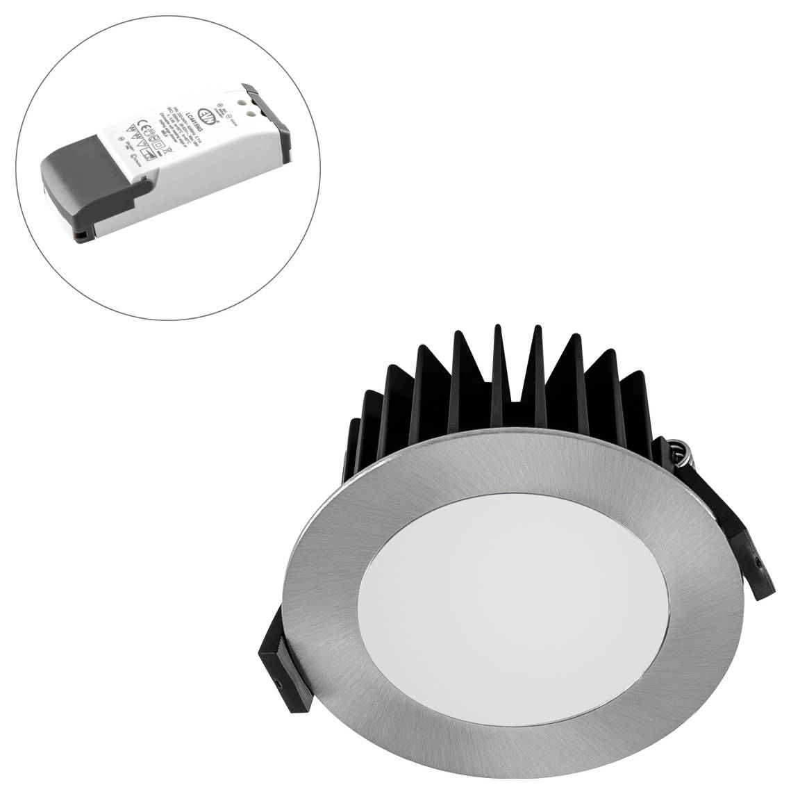 EVN L44101327 L44101327 LED-inbouwlamp LED LED vast ingebouwd 10 W Chroom-1