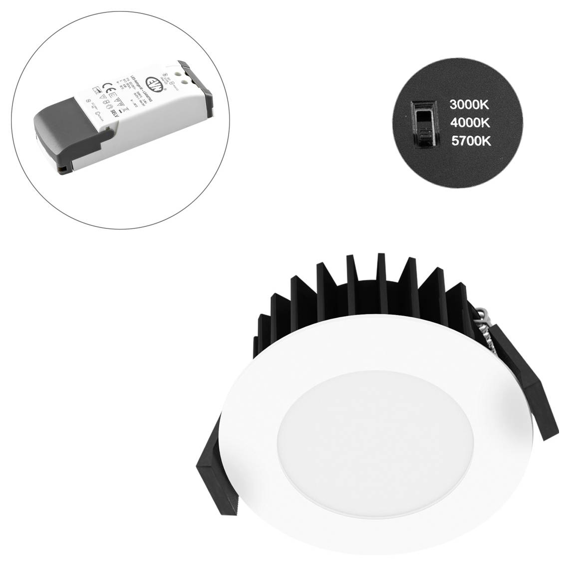 EVN L54N070125 L54N070125 LED-inbouwlamp LED LED vast ingebouwd 7 W Wit-1