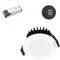 LED-inbouwspot met driver en CCT-schakelaar, met opties voor 3000K, 4000K en 5700K.