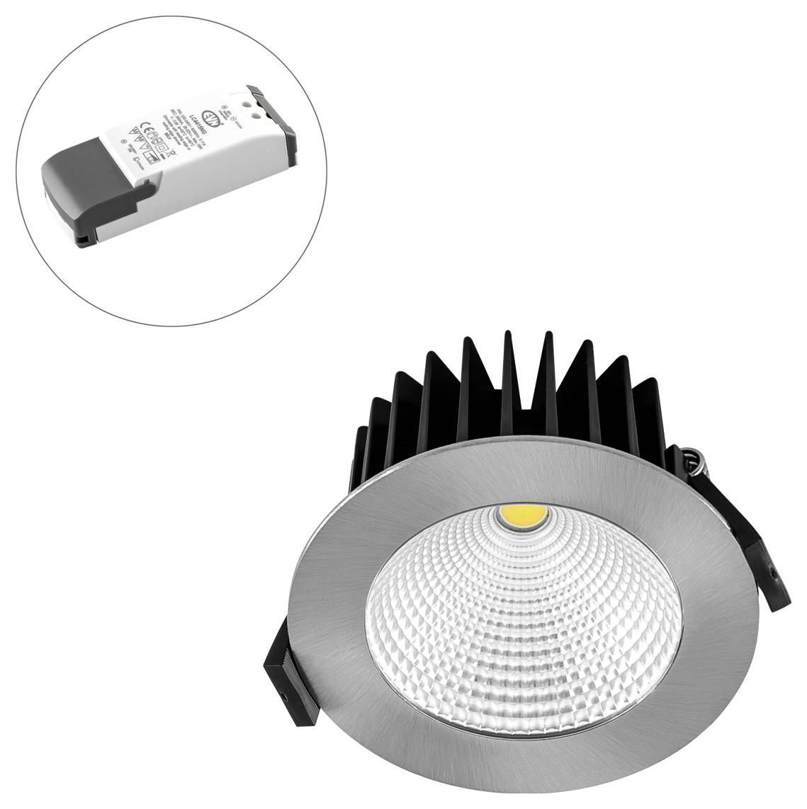 EVN LC44101302 LC44101302 LED-inbouwlamp LED LED vast ingebouwd 10 W Chroom-1