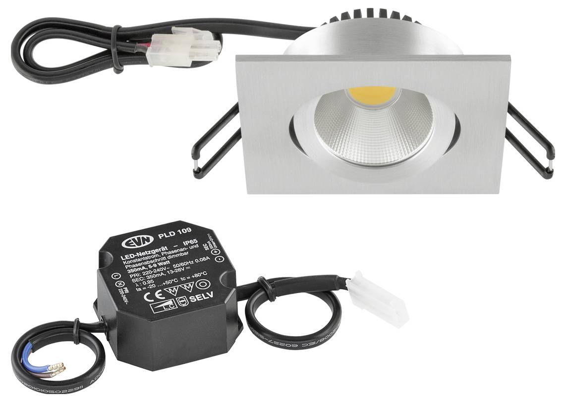 EVN PC24N61440 PC24N61440 LED-inbouwlamp LED LED vast ingebouwd 6 W Aluminium-1