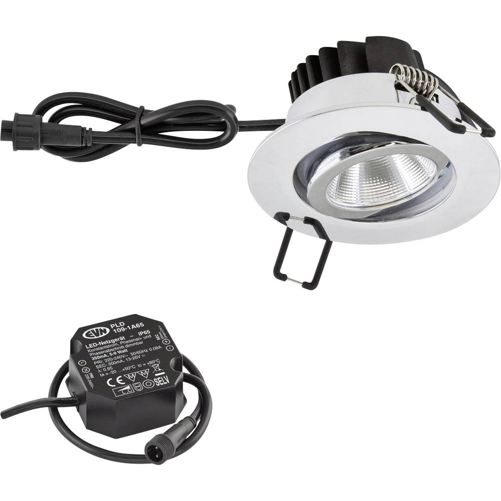 EVN PC650N61102 LED-inbouwlamp LED LED vast ingebouwd 6 W Chroom