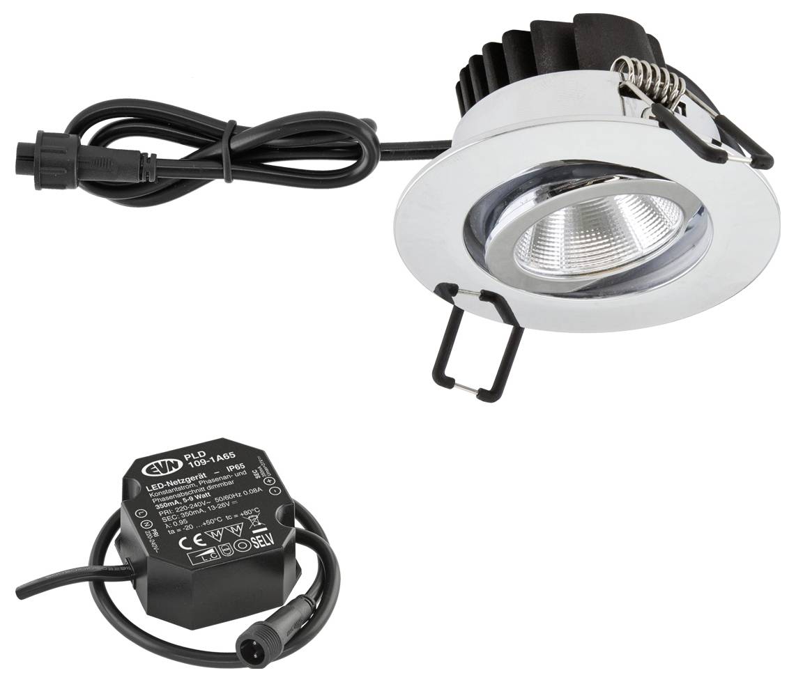 EVN PC650N61102 PC650N61102 LED-inbouwlamp LED LED vast ingebouwd 6 W Chroom-1