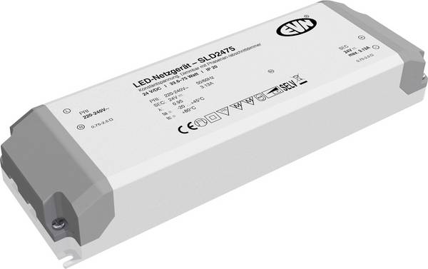 EVN SLD2475 LED-transformator Constante spanning 75 W 24 V/DC Dimbaar 1 stuk(s)